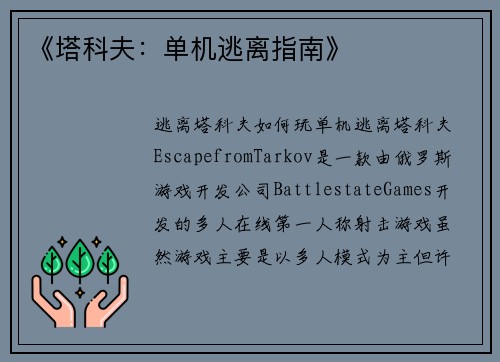 《塔科夫：单机逃离指南》